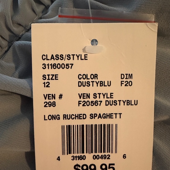 David bridal Long Ruched Spaghetti - Picture 2 of 3